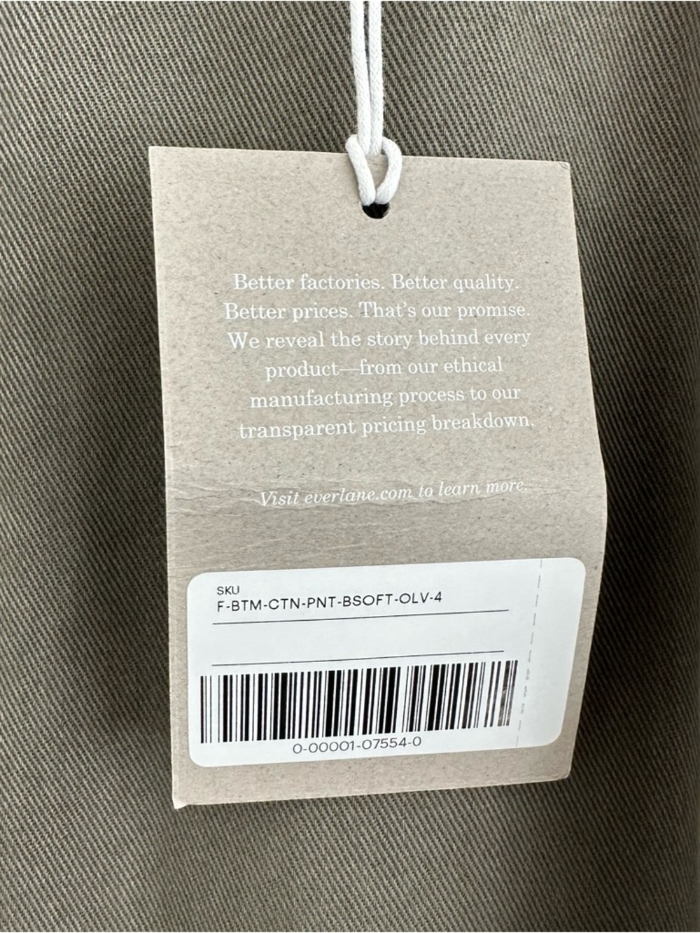 Everlane The Chino in Buttersoft Kalamata Size: 4, NWT - Picture 5 of 15